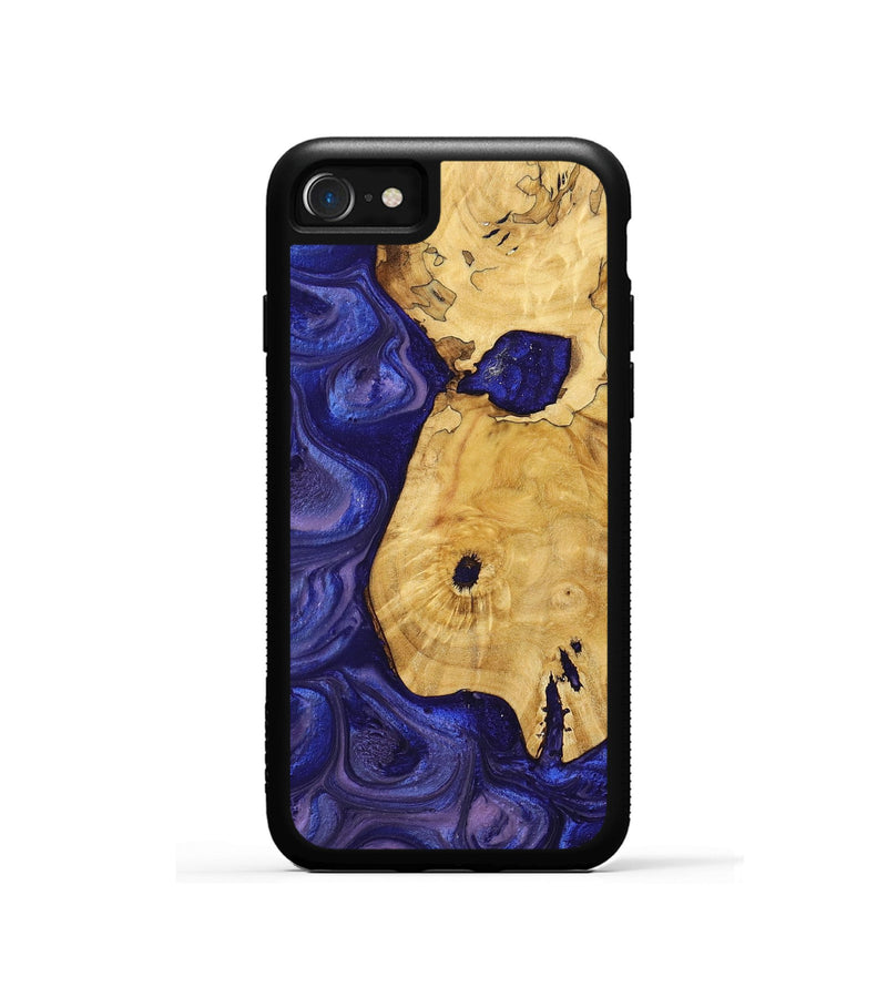 iPhone SE Wood+Resin Phone Case - Myrtle (Purple, 699104)
