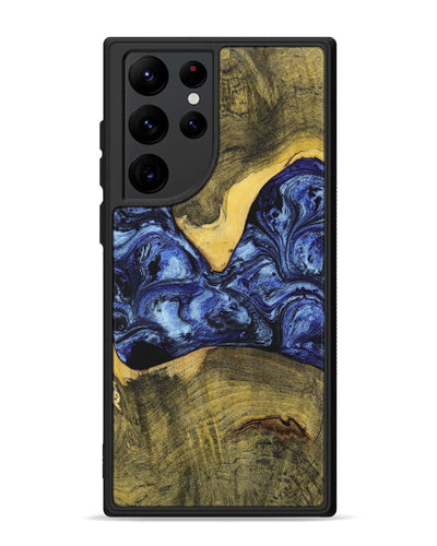 Galaxy S22 Ultra Wood+Resin Phone Case - Josue (Blue, 699140)