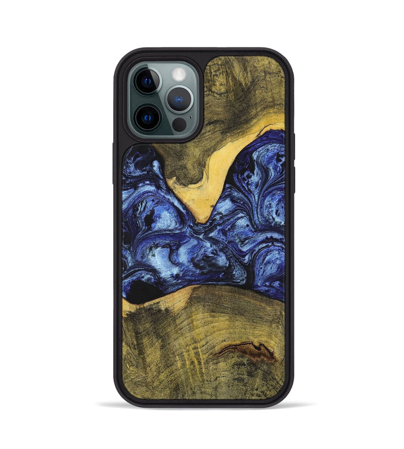 iPhone 12 Pro Wood+Resin Phone Case - Josue (Blue, 699140)