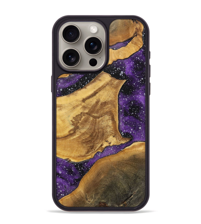 iPhone 15 Pro Max Wood+Resin Phone Case - Mathew (Cosmos, 699389)