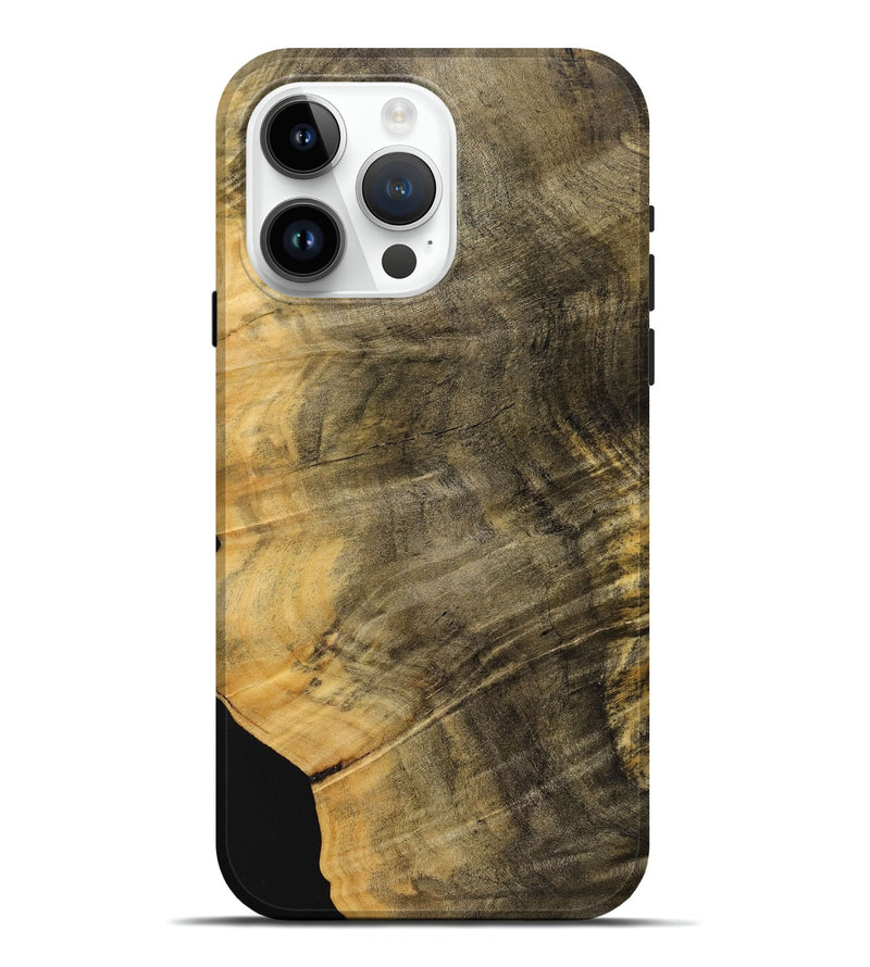 iPhone 15 Pro Max Wood+Resin Live Edge Phone Case - Haylee (Wood Burl, 699446)
