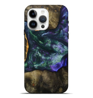 iPhone 15 Pro Max Wood+Resin Live Edge Phone Case - Candice (Purple, 699452)