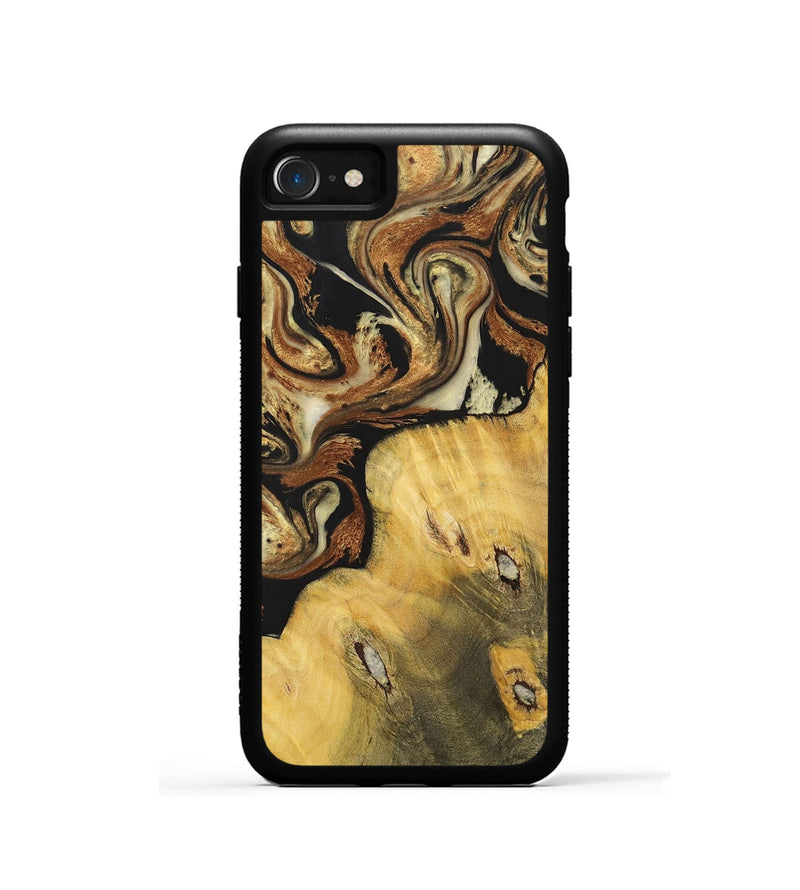 iPhone SE Wood+Resin Phone Case - Addilyn (Black & White, 699556)