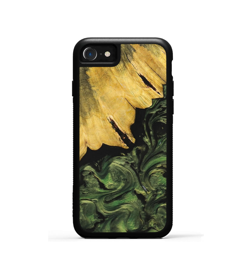 iPhone SE Wood+Resin Phone Case - Everlee (Green, 699572)