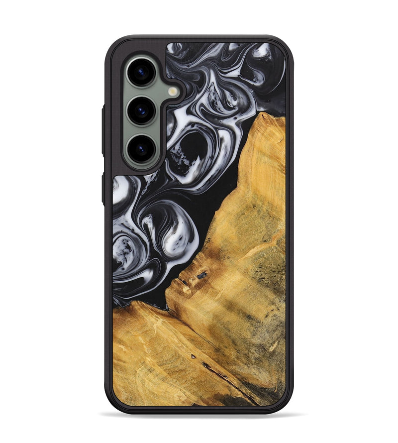 Galaxy S24 Plus Wood+Resin Phone Case - Sierra (Black & White, 699582)