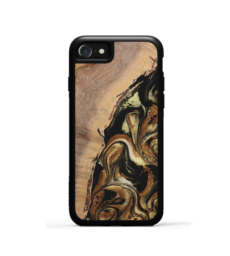 iPhone SE Wood+Resin Phone Case - Lamont (Black & White, 699583)