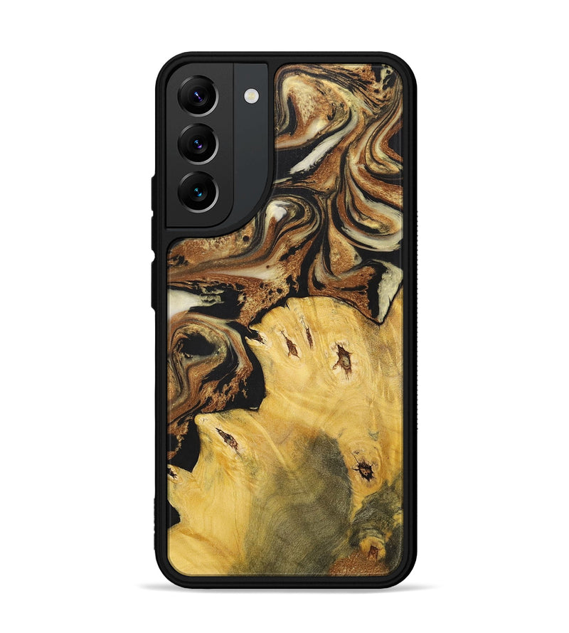 Galaxy S22 Plus Wood+Resin Phone Case - Andrew (Black & White, 699591)