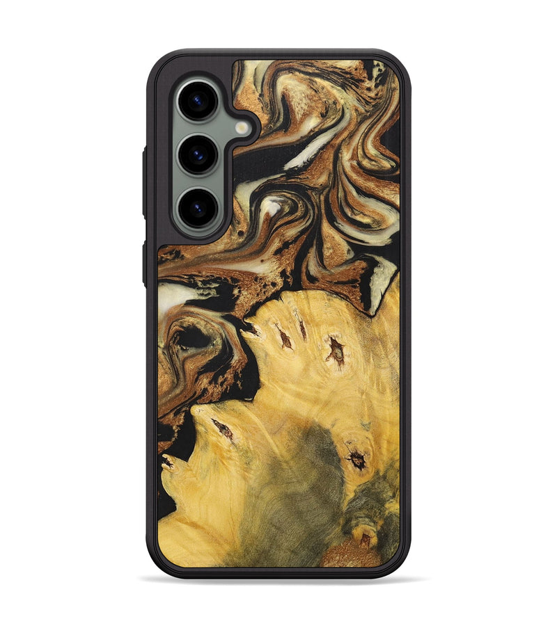 Galaxy S24 Plus Wood+Resin Phone Case - Andrew (Black & White, 699591)