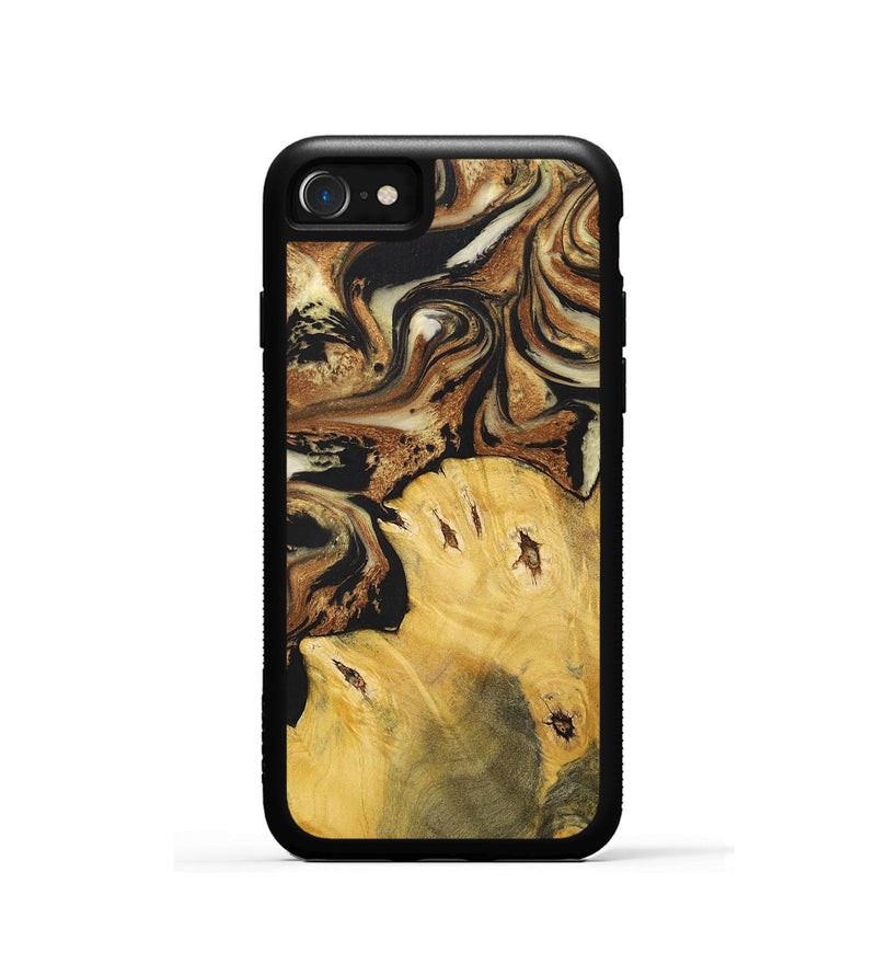 iPhone SE Wood+Resin Phone Case - Andrew (Black & White, 699591)
