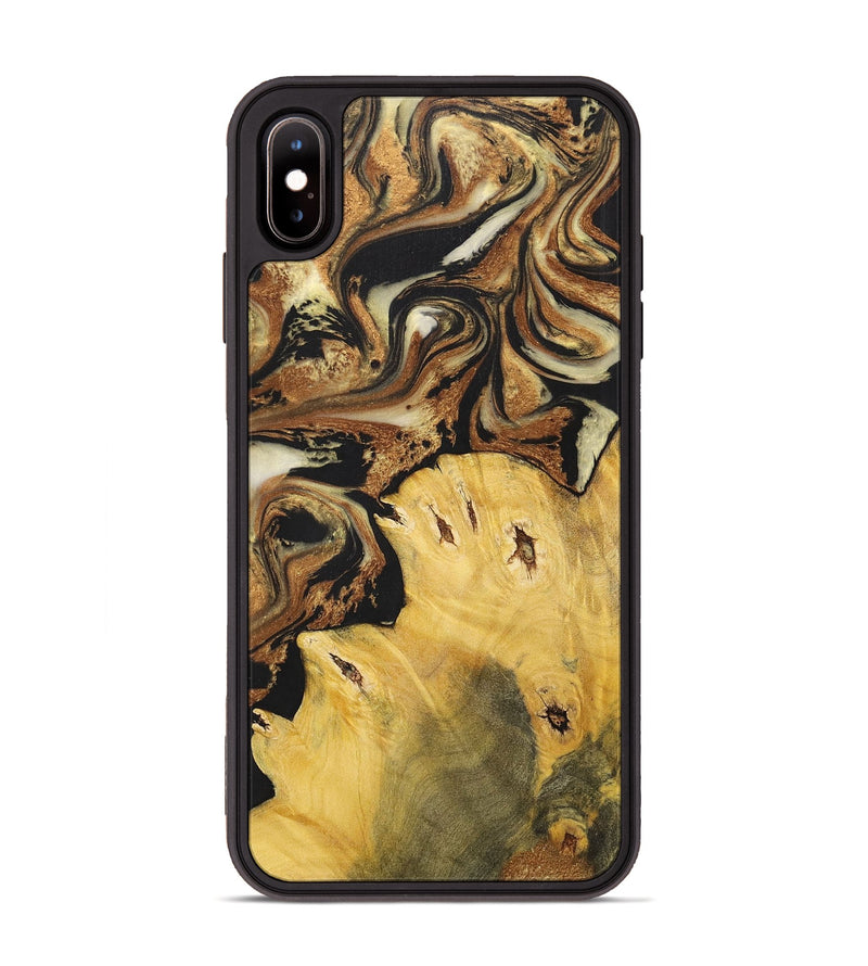 iPhone Xs Max Wood+Resin Phone Case - Andrew (Black & White, 699591)