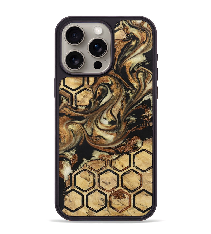 iPhone 15 Pro Max Wood+Resin Phone Case - Devon (Pattern, 699686)