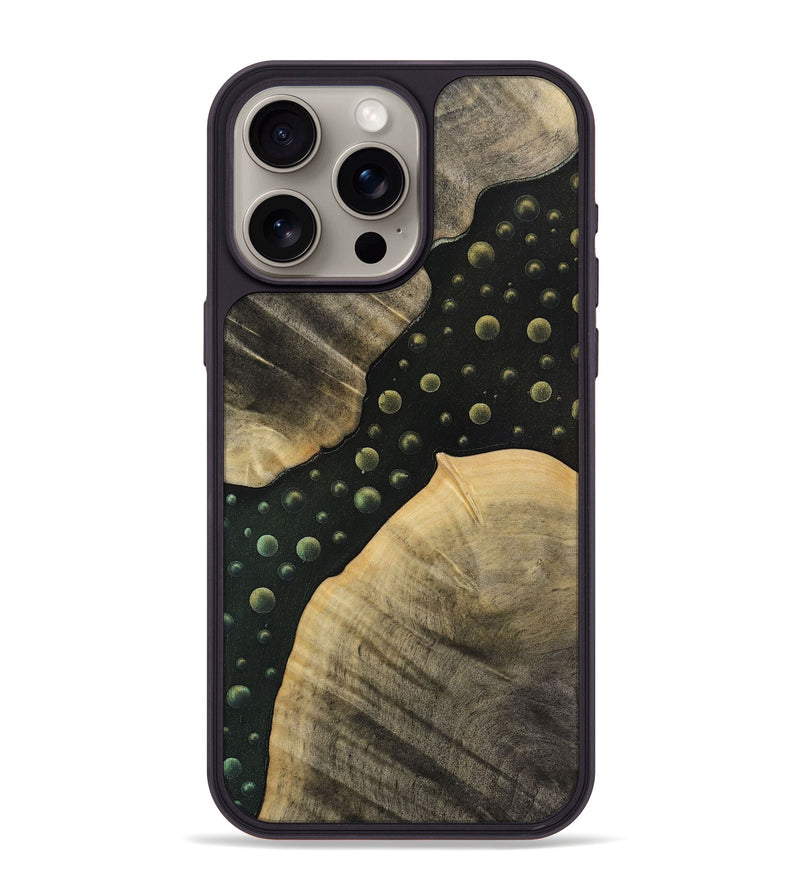 iPhone 15 Pro Max Wood+Resin Phone Case - Laura (Pattern, 699707)