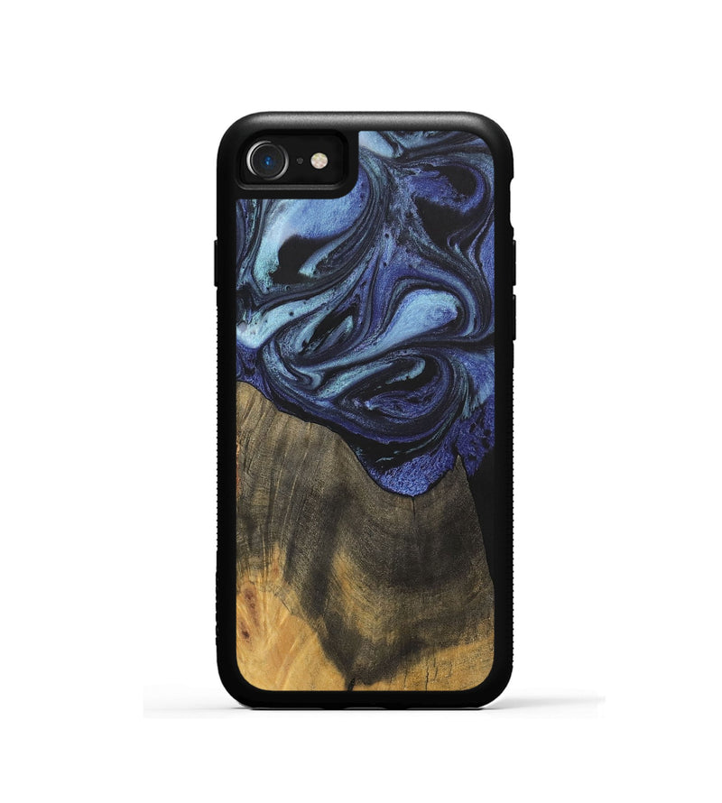 iPhone SE Wood+Resin Phone Case - Eileen (Blue, 699802)