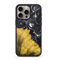 iPhone 15 Pro Max Wood+Resin Phone Case - Marcella (Black & White, 699861)