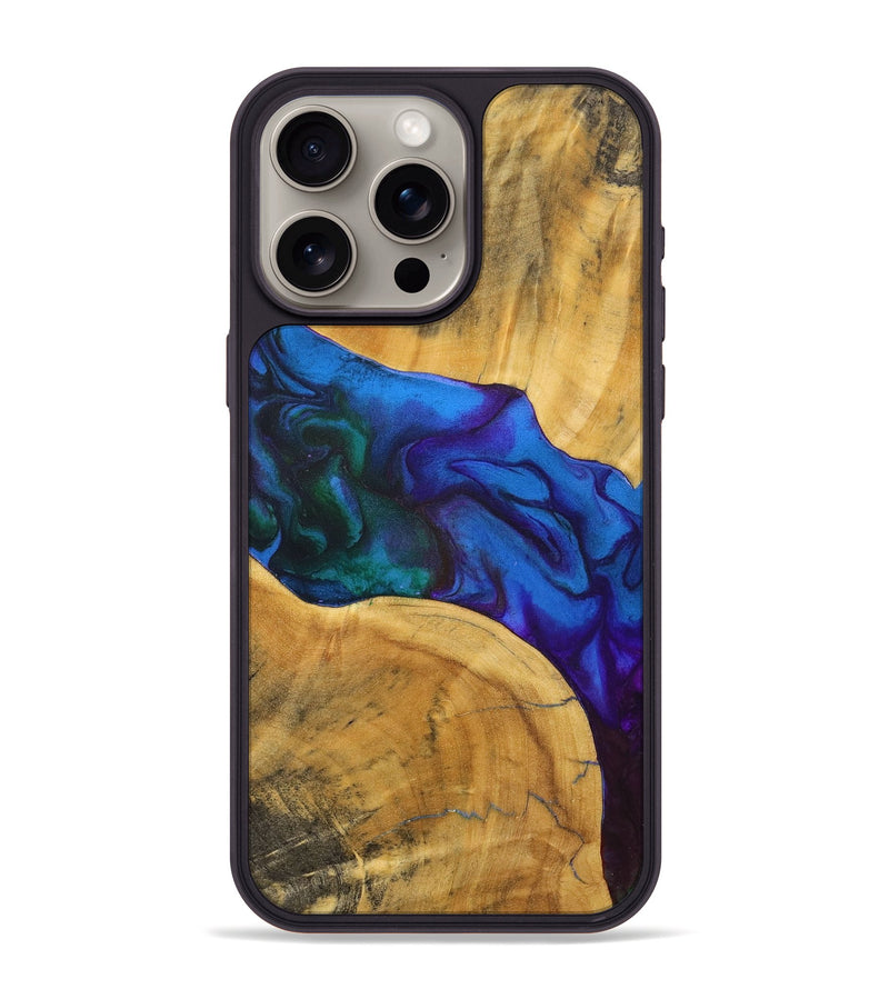 iPhone 15 Pro Max Wood+Resin Phone Case - Collins (Watercolor, 699876)