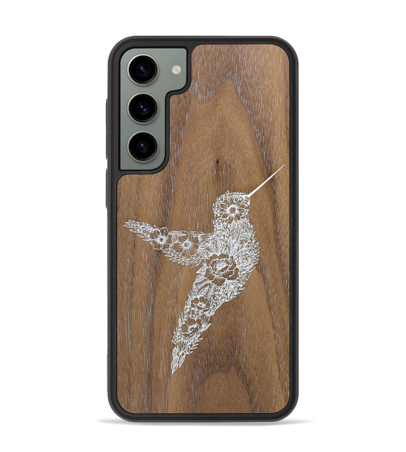 Galaxy S23 Plus Wood+Resin Phone Case - Hover In The Moment - Walnut (Curated)