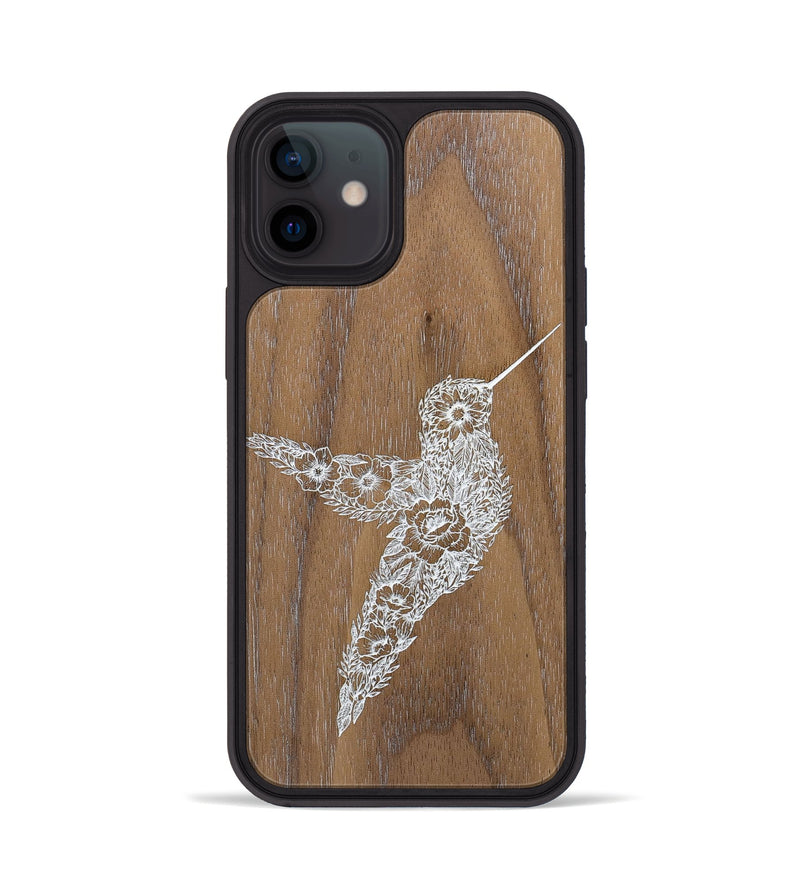 iPhone 12 Wood+Resin Phone Case - Hover In The Moment - Walnut (Curated)