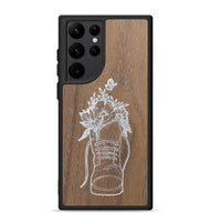 Galaxy S22 Ultra Wood+Resin Phone Case - Wildflower Walk - Walnut (Curated)