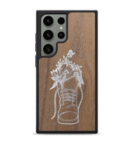 Galaxy S24 Ultra Wood+Resin Phone Case - Wildflower Walk - Walnut (Curated)