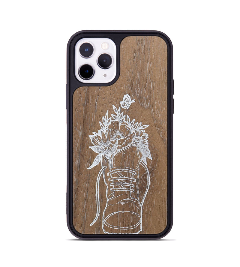 iPhone 11 Pro Wood+Resin Phone Case - Wildflower Walk - Walnut (Curated)