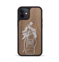 iPhone 12 Wood+Resin Phone Case - Wildflower Walk - Walnut (Curated)