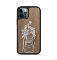 iPhone 12 Pro Wood+Resin Phone Case - Wildflower Walk - Walnut (Curated)