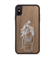 iPhone Xs Max Wood+Resin Phone Case - Wildflower Walk - Walnut (Curated)