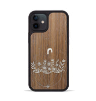 iPhone 12 Wood+Resin Phone Case - No Rain No Flowers - Walnut (Curated)