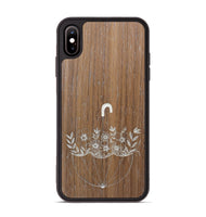iPhone Xs Max Wood+Resin Phone Case - No Rain No Flowers - Walnut (Curated)