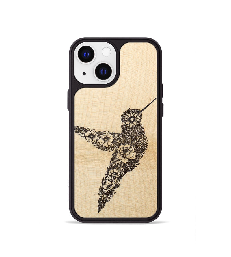 iPhone 13 mini Wood+Resin Phone Case - Hover In The Moment - Maple (Curated)