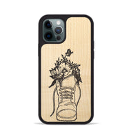 iPhone 12 Pro Wood+Resin Phone Case - Wildflower Walk - Maple (Curated)