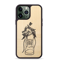 iPhone 13 Pro Max Wood+Resin Phone Case - Wildflower Walk - Maple (Curated)