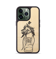 iPhone 13 Pro Wood+Resin Phone Case - Wildflower Walk - Maple (Curated)
