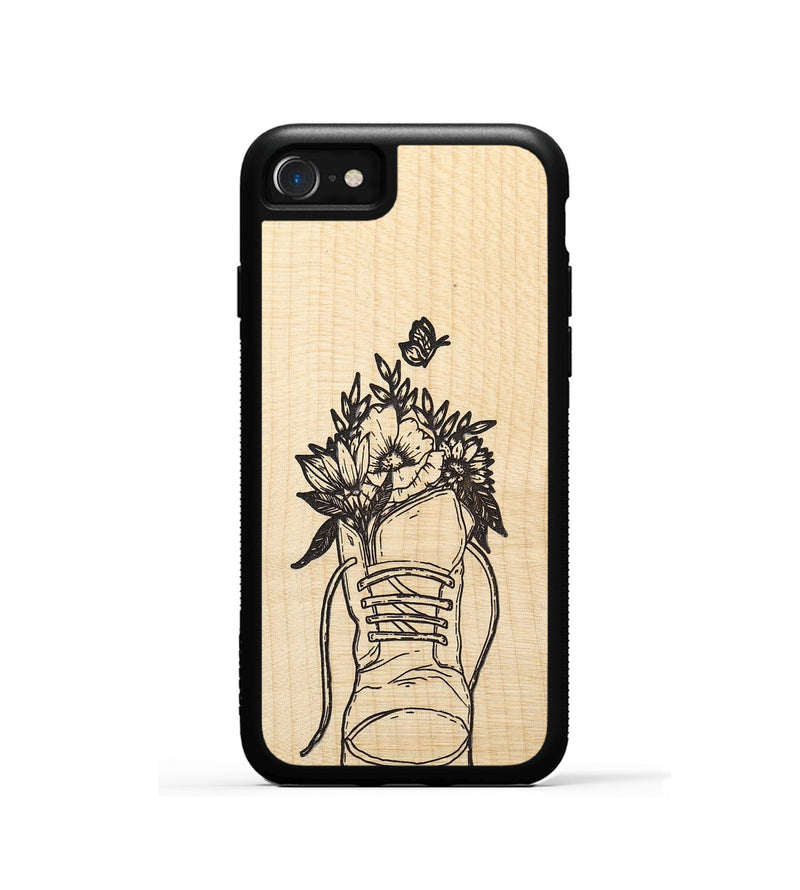 iPhone SE Wood+Resin Phone Case - Wildflower Walk - Maple (Curated)