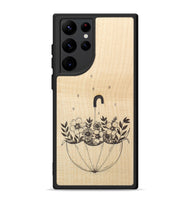 Galaxy S22 Ultra Wood+Resin Phone Case - No Rain No Flowers - Maple (Curated)