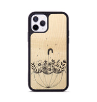 iPhone 11 Pro Wood+Resin Phone Case - No Rain No Flowers - Maple (Curated)