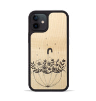 iPhone 12 Wood+Resin Phone Case - No Rain No Flowers - Maple (Curated)