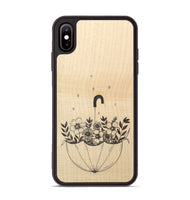 iPhone Xs Max Wood+Resin Phone Case - No Rain No Flowers - Maple (Curated)