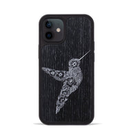 iPhone 12 Wood+Resin Phone Case - Hover In The Moment - Ebony (Curated)
