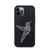 iPhone 12 Pro Wood+Resin Phone Case - Hover In The Moment - Ebony (Curated)