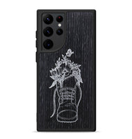 Galaxy S22 Ultra Wood+Resin Phone Case - Wildflower Walk - Ebony (Curated)