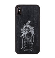 iPhone Xs Max Wood+Resin Phone Case - Wildflower Walk - Ebony (Curated)