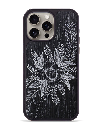 iPhone 15 Pro Max Wood+Resin Phone Case - Hope - Ebony (Curated)