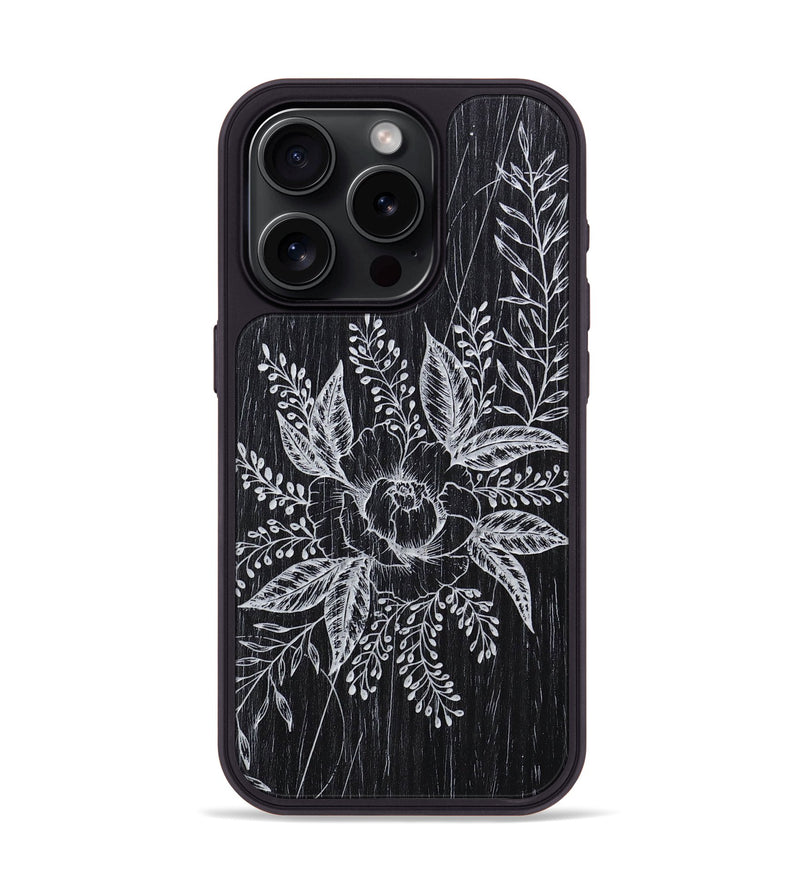 iPhone 15 Pro Wood+Resin Phone Case - Hope - Ebony (Curated)