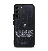 Galaxy S22 Plus Wood+Resin Phone Case - No Rain No Flowers - Ebony (Curated)