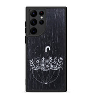 Galaxy S22 Ultra Wood+Resin Phone Case - No Rain No Flowers - Ebony (Curated)