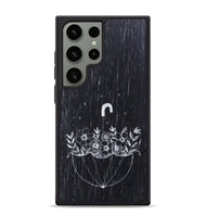 Galaxy S24 Ultra Wood+Resin Phone Case - No Rain No Flowers - Ebony (Curated)
