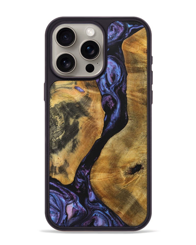 iPhone 15 Pro Max Wood+Resin Phone Case - Nyla (Purple, 700072)