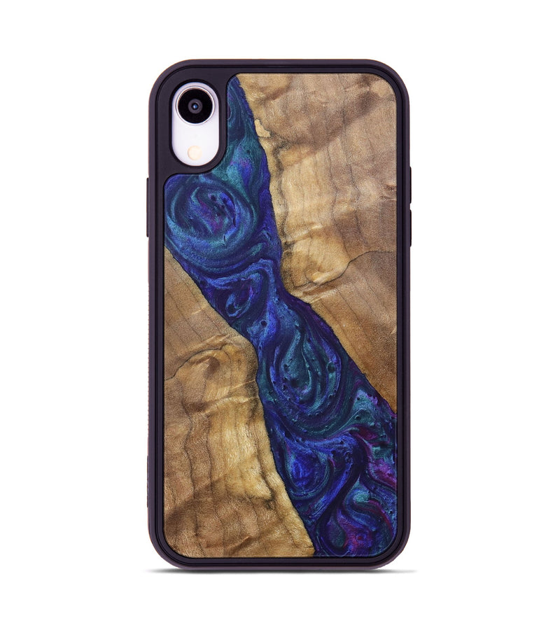 iPhone Xr Wood+Resin Phone Case - Ronnie (Purple, 700086)
