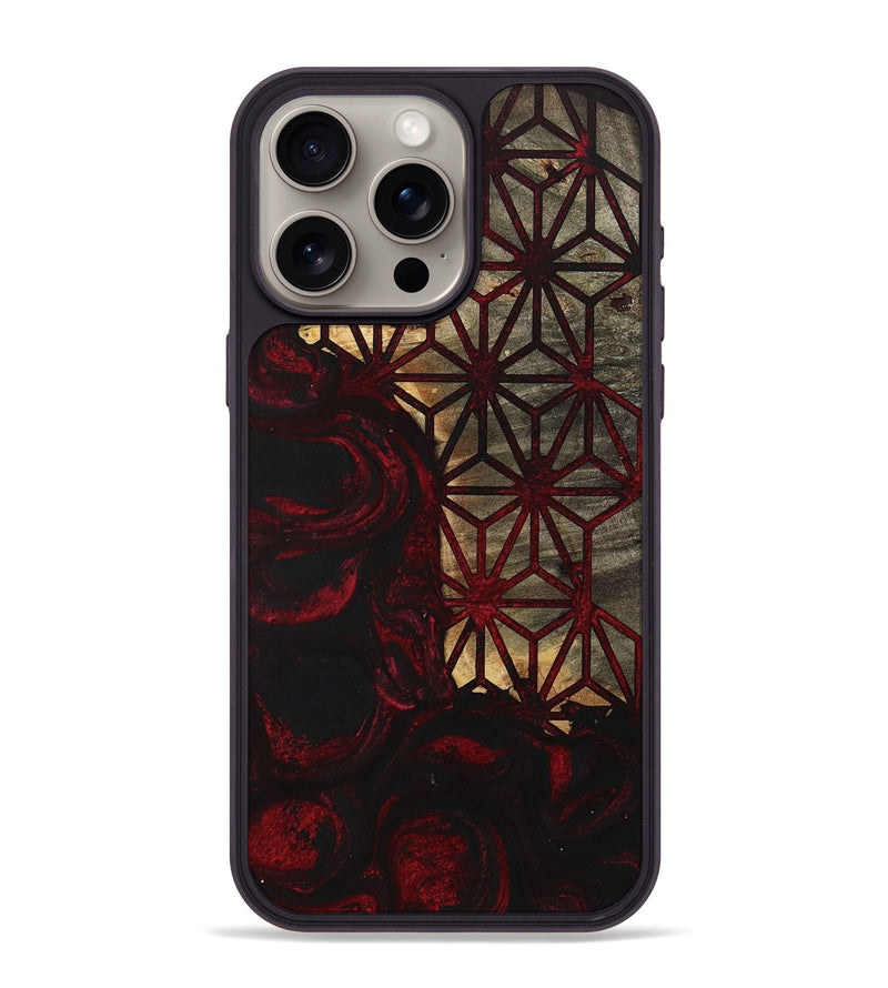 iPhone 15 Pro Max Wood+Resin Phone Case - Elaina (Pattern, 700094)